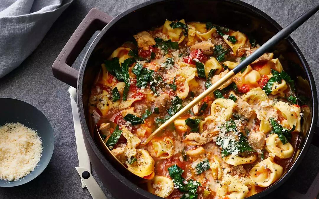 Chicken Tortellini Soup with Kale