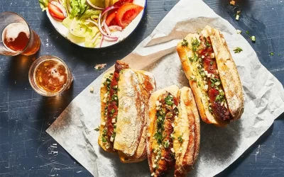 Grilled Chorizo Sandwiches with Chimichurri