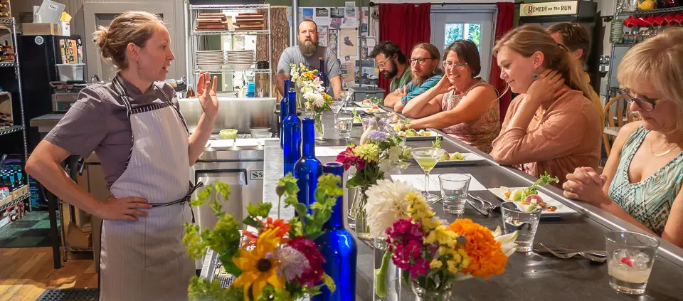 Farm to Table dinner at a Cafe