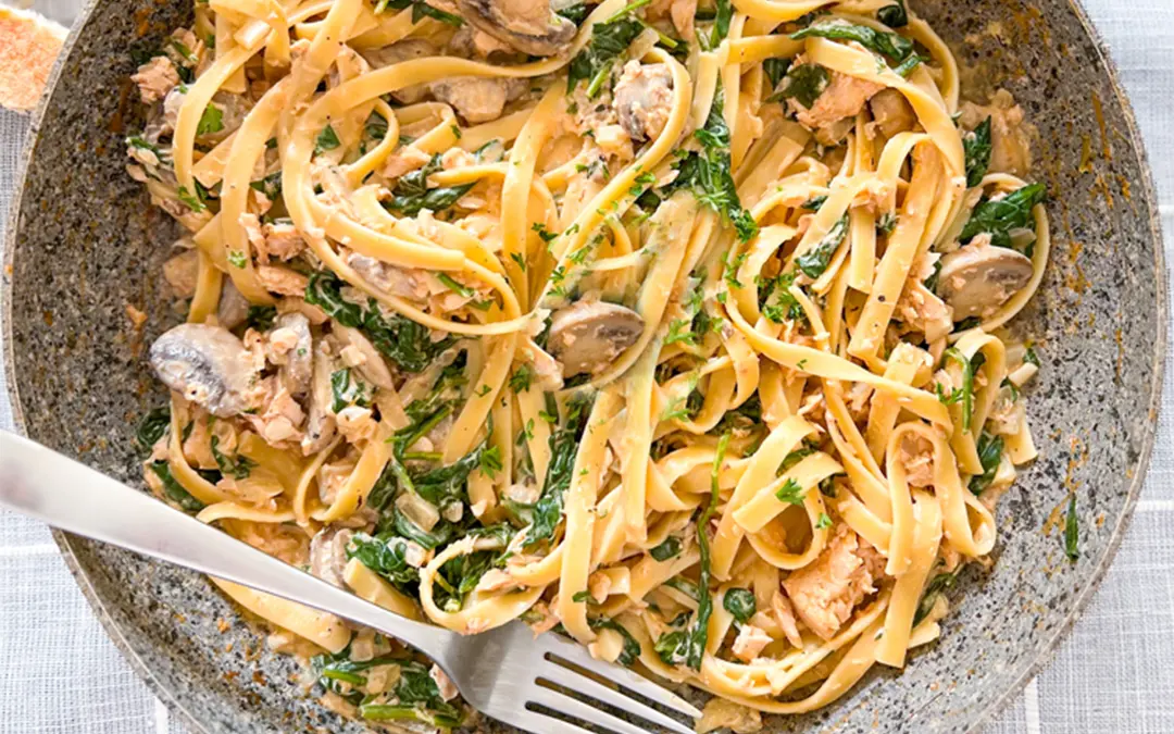 Canned Salmon Pasta