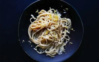 Lemon-Infused Spaghetti with Provolone