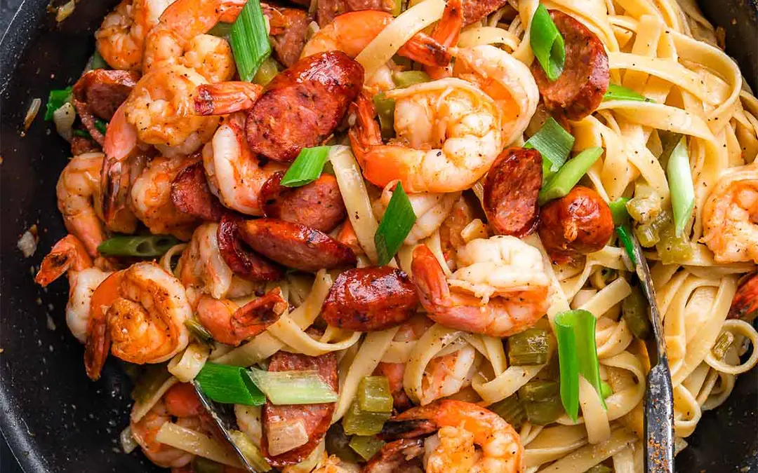 Cajun Shrimp and Sausage Pasta