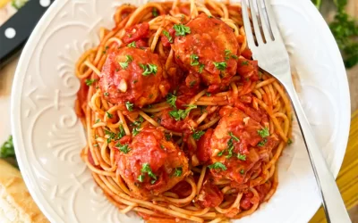 Spaghetti with Tuna Meatballs