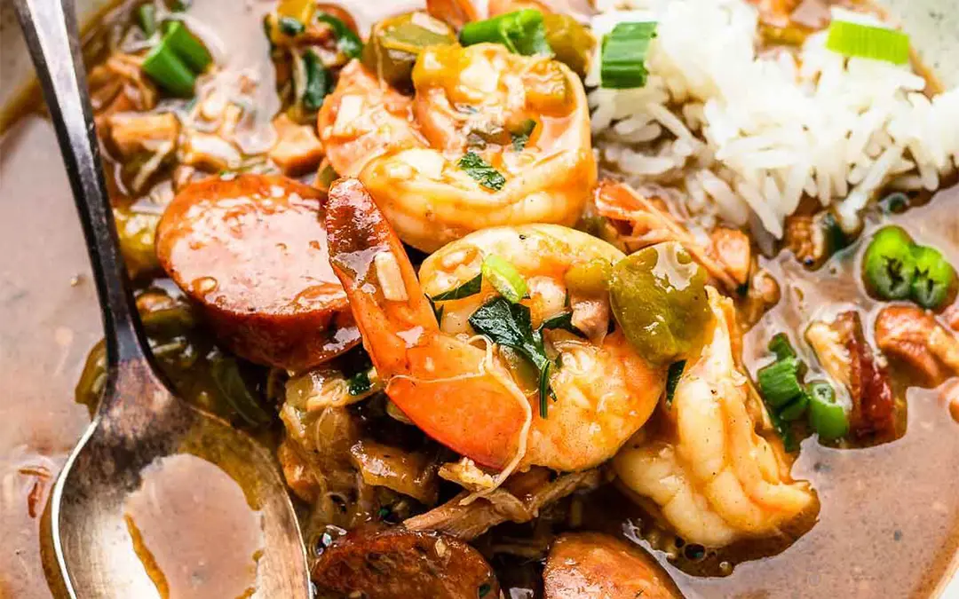 Chicken, Sausage, and Shrimp Gumbo