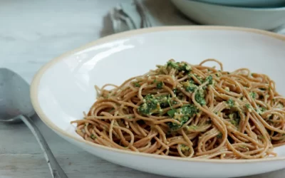 Spelt Spaghetti With Olives and Anchovies