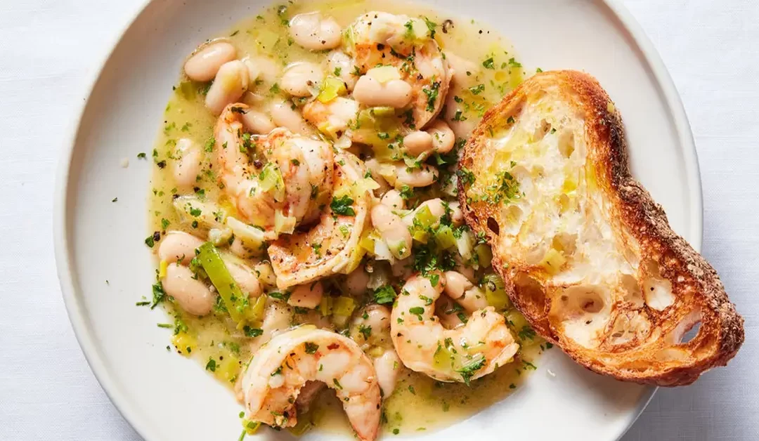 Lemony Shrimp and Bean Stew