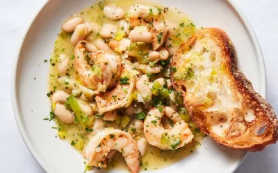 Lemony Shrimp and Bean Stew