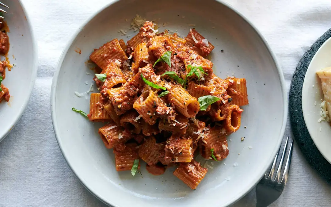 Spicy Red Pesto Pasta